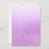 Bohoかわいい紫のフローラ蝶ガール赤ちゃんシャワー 招待状 (裏面)