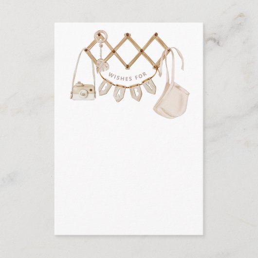 Bohoが赤ちゃんのシャワーを望む | ソフトパステルアドバイス エンクロージャーカード (正面)