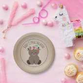 Bohoくまのカード・ストック刺激を受けたでカスタムなベビーシャワー ペーパープレート (パーティー)