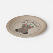 Bohoくまのカード・ストック刺激を受けたでカスタムなベビーシャワー ペーパープレート (アングル)