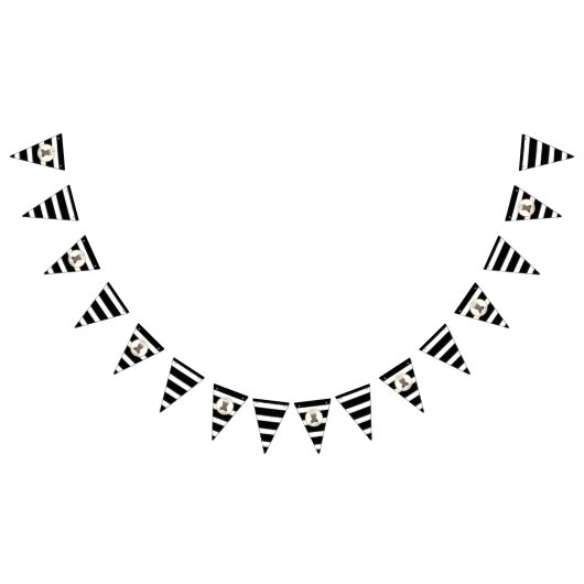 Bohoくまのストライプなベビーシャワー バンティングフラッグ (全)