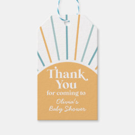 Bohoここ来でSon sunshine baby shower ギフトタグ