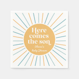 Bohoここ来でSon sunshine baby shower スタンダードカクテルナプキン