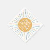 Bohoここ来でSon sunshine baby shower スタンダードカクテルナプキン (角)