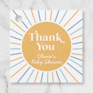 Bohoここ来でSon sunshine baby shower フェイバータグ