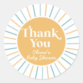 Bohoここ来でSon sunshine baby shower ラウンドシール