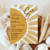 Bohoここ来でSon Sunshine Baby Shower 招待状