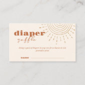Bohoここ来に息子おむつラッフルベビーシャワー エンクロージャーカード (正面)