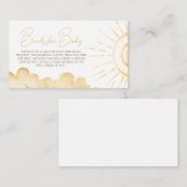 Bohoここ来に息子の赤ん坊シャワーの本ベビー エンクロージャーカード (正面/裏面)