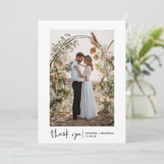 Bohoさんの結婚写真ありがとう サンキューカード (スタンド正面)