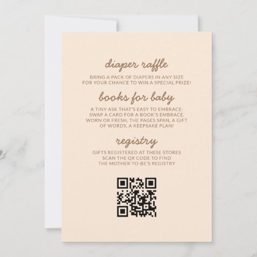 Bohoすべての甘い小さなかぼちゃの赤ちゃんシャワー 招待状 (裏面)