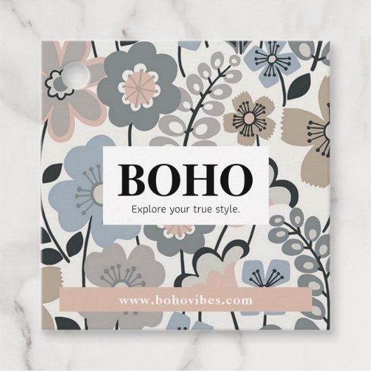 Bohoつるラベル、衣料品ラベル、ストア販売のお願い フェイバータグ (正面)