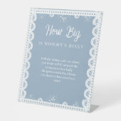 Bohoどのように大きいお母さんベリーベイビーシャワーゲームサイン 台座サイン (正面)