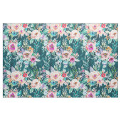 Bohoのあふれるばかりの花のはっきりしたでカラフルな水彩画 ファブリック (ファットクウォーター)