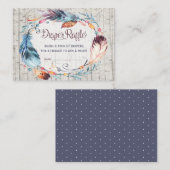 Bohoのおむつのラッフルの素朴なボヘミアの羽 エンクロージャーカード (正面/裏面)