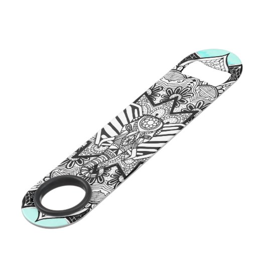 Bohoのもつれ象および手描きの曼荼羅 スピード栓抜き (裏面アングル)