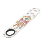 Bohoのアステカな水彩画のネイティブアメリカンDreamcatcher スピード栓抜き (正面アングル)