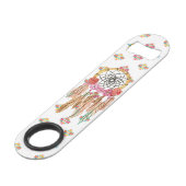 Bohoのアステカな水彩画のネイティブアメリカンDreamcatcher スピード栓抜き (裏面アングル)