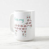 Bohoのアステカな西部のキス私のろばのマグ15のoz コーヒーマグカップ (正面左)