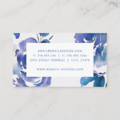 Bohoのインディゴの花の名刺 名刺 (裏面)