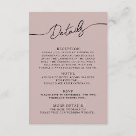 Bohoのエンクロージャカード結婚詳細。 エンクロージャーカード