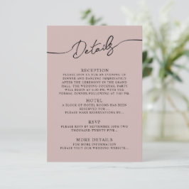 Bohoのエンクロージャカード結婚詳細。 エンクロージャーカード