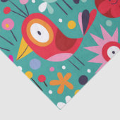 Bohoのカラフルなおもしろいの鳥パターン 薄葉紙 (詳細)