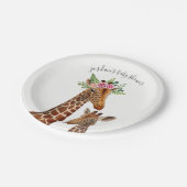 Bohoのキリンのママ +  ベビーシャワー ペーパープレート (アングル)