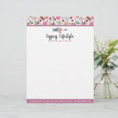 Bohoのシックで素朴な羽の矢の水彩画のボヘミア人 レターヘッド (スタンド正面)