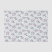 Bohoのシックなピンクのラベンダーの花のヴィンテージの水玉模様 薄葉紙 (正面)