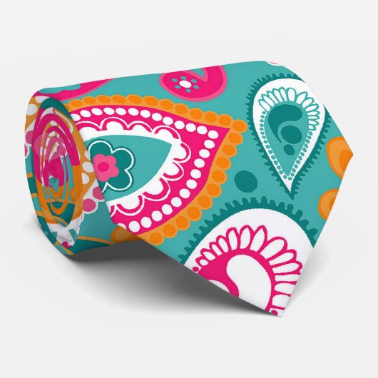 Bohoのシックなレトロの腰回りが大きなペイズリー ネクタイ (ロール)