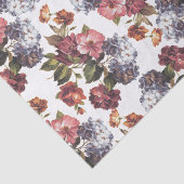 Bohoのシックなヴィンテージのピンクの青いオレンジバラは開花します 薄葉紙 (詳細)