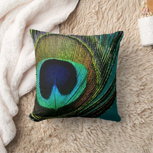 Bohoのシックな孔雀の羽の写真撮影のモダンの写真 クッション (ブランケット)