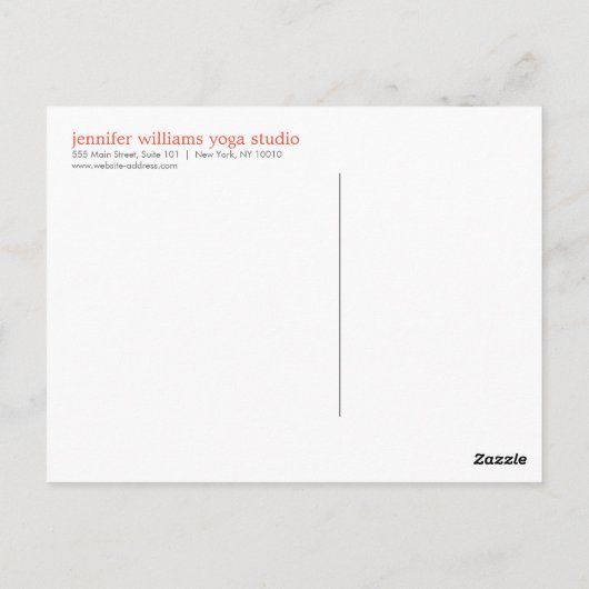 Bohoのシックな曼荼羅のナマステのヨガの珊瑚の郵便はがき ポストカード (裏面)