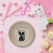 Bohoのスカンクのカード・ストック刺激を受けたでカスタムなベビーシャワー ペーパープレート (パーティー)