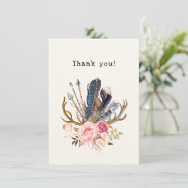 Bohoのスタイルのデザインのカスタマイズ可能なサンキューカード カード