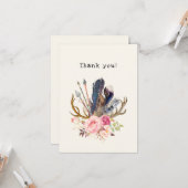 Bohoのスタイルのデザインのカスタマイズ可能なサンキューカード カード (正面/裏面インサイチュ)