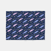 bohoのスタイルはパターンに羽をつけます フリースブランケット (正面(横))