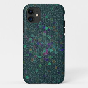 Bohoのターコイズによってキルトにされるタイルの民族のグラフィック iPhone 11 ケース
