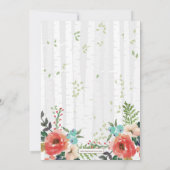 Bohoのテント小屋の男女兼用で素朴なベビーシャワー 招待状 (裏面)