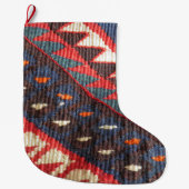 Bohoのトルコのエキゾチックなボヘミアの民族のペルシャ絨毯 ラージクリスマスストッキング (正面)