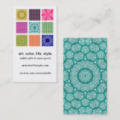 Bohoのバザーのモザイクパッチワークのカスタム 名刺 (正面/裏面)