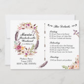 Bohoのバチェロレッテの週末の旅程の招待状 招待状 (正面)