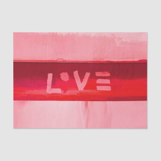 Bohoのヒッピーのシックで赤い愛 薄葉紙 (正面)