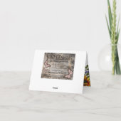 Bohoのヒマワリの長角牛のスカルの国は感謝していしています サンキューカード (裏面)