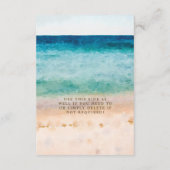 bohoのビーチ場面結婚式の情報カード エンクロージャーカード (裏面)
