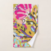 Bohoのピンクの花柄I バスタオルセット (ハンドタオル)