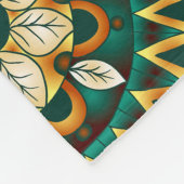 Bohoのファンキーで粋なレトロの抽象芸術パターン フリースブランケット (角)