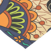 Bohoのファンキーで粋なレトロの抽象芸術パターン ミディアムテーブルランナー (コーナー)