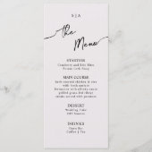 Bohoのフラットメ結婚ニュー。 メニュー (正面)